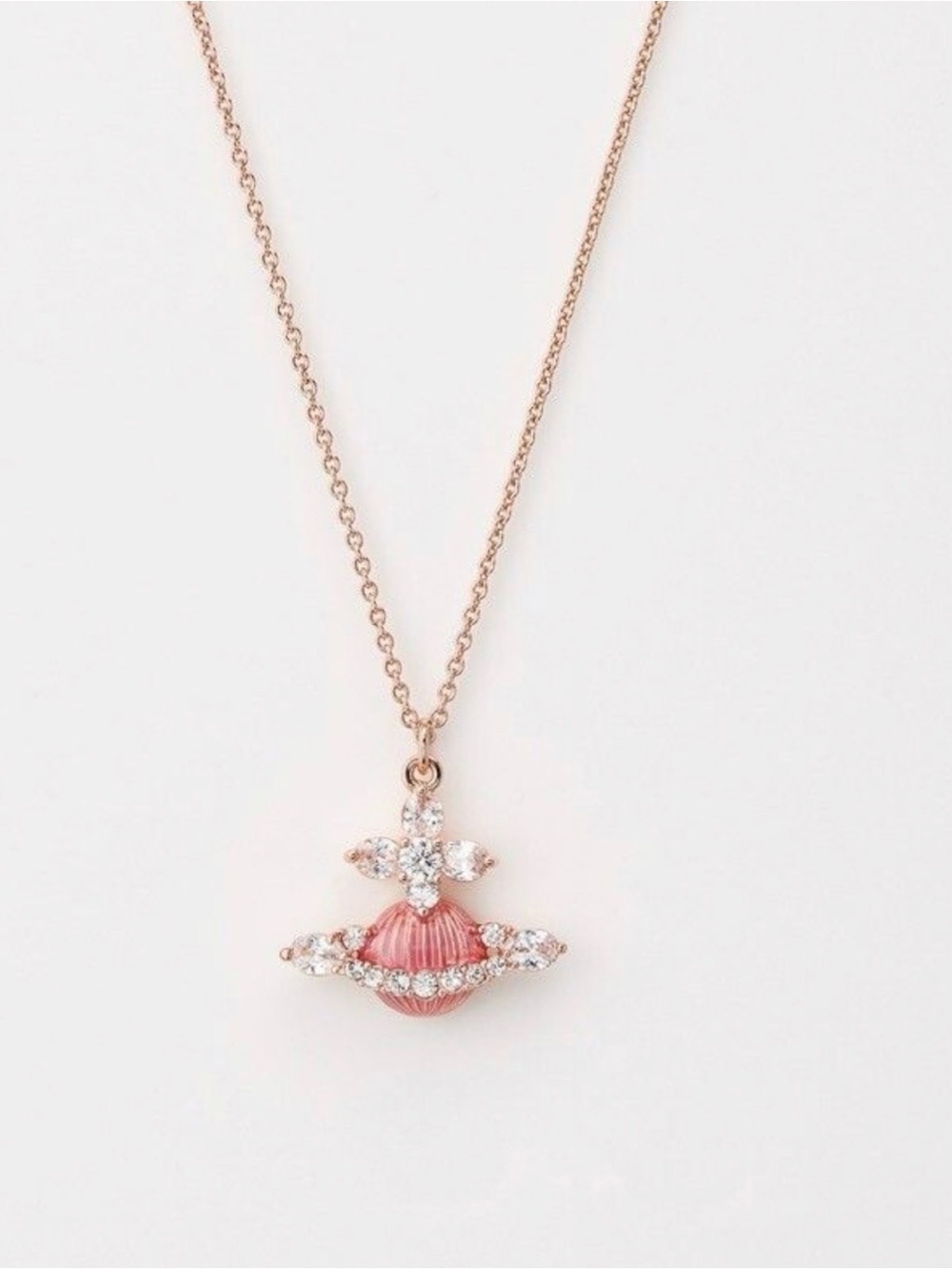 Vivienne Westwood Mireille Pendant Pink Bas Relief Necklace - NWOT